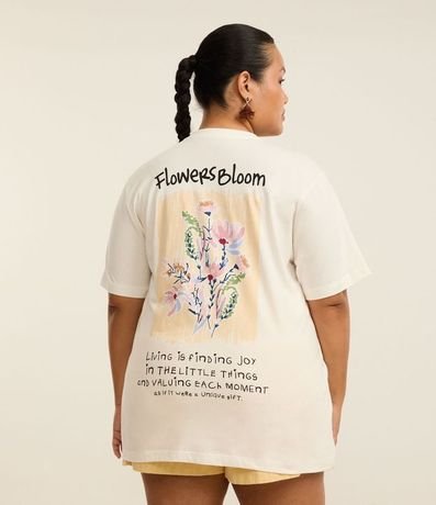 Remera Alargada con Estampa Flowers Bloom Curve & Plus Size 4