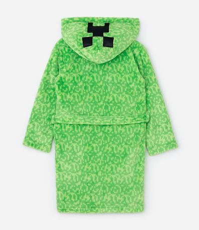 Bata de Baño Infantil con Estampado Minecraft y Capucha interactivo - Talle 5 a 16 años 2