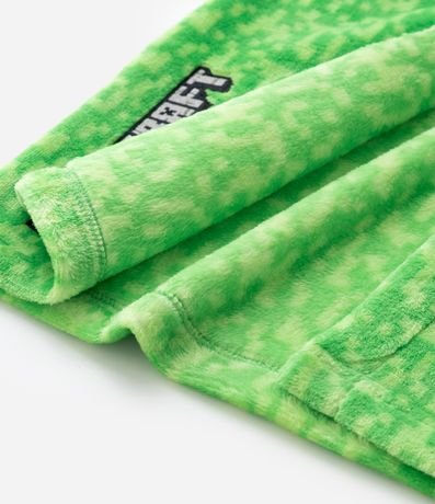Bata de Baño Infantil con Estampado Minecraft y Capucha interactivo - Talle 5 a 16 años 3