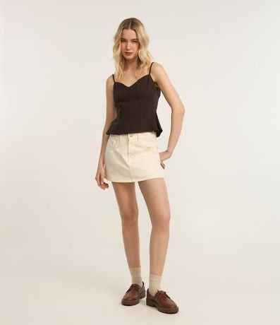 Short Pollera Corto en Sarga