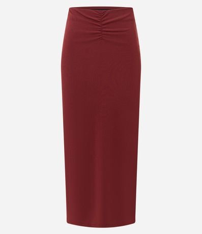 Pollera Ajustada Midi en Bengalina con Fruncido 5