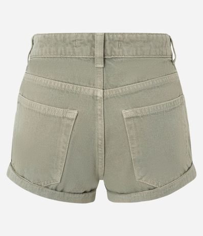 Short en Sarga con Recorte en el Bolsillo y Colgante de Helado 8