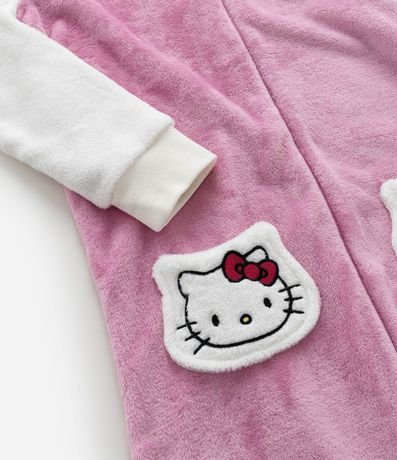 Pijama Jumper Infantil en Fleece con Bordado Hello Kitty - Talle 5 a 16 años 9