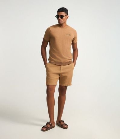 Remera Regular en Algodón con Estampa de Palmeras y Lettering Savane Tropicale 2