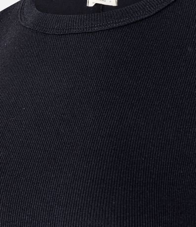 Vestido Largo Canelado en Rib con Encaje en la Bajo 7