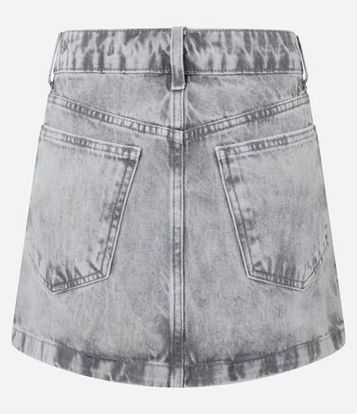 Pollera Mini en Jeans con Cintura Mediana 6