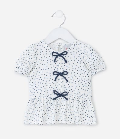 Conjunto Infantil con Estampa de Lunares Texturizado - Talle 0 a 18 Meses 3