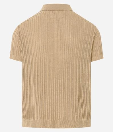 Camisa Polo Regular con Botones Texturizada 7