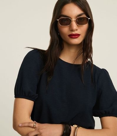 Blusa en Airflow con Manga Abullonada 3