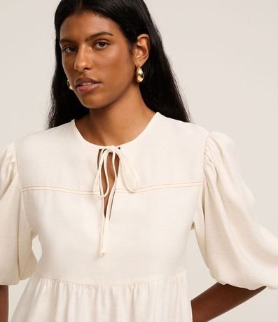 Blusa Sastrería en Viscosa con Costura Contrastante 3