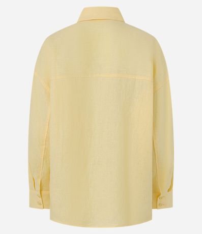 Camisa Oversized en Lino con Bolsillo en el Pecho 8