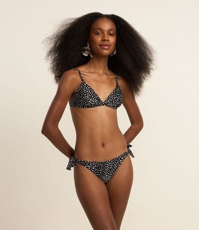 Bikini Bombacha Lazo Grosso en Microfibra de Lunares con Efecto Levanta Pompis