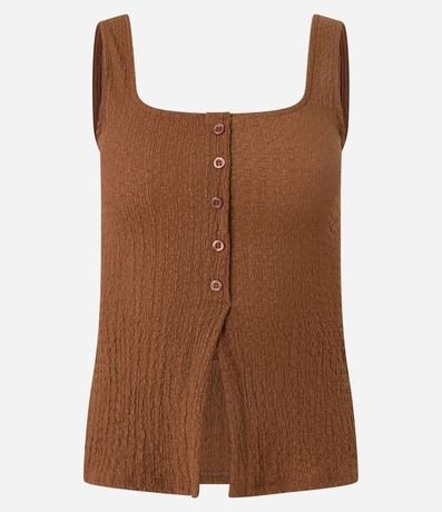 Blusa Musculosa Texturizada con Botones 4