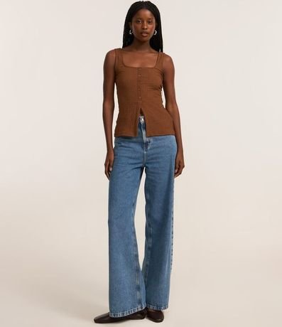 Blusa Musculosa Texturizada con Botones 2