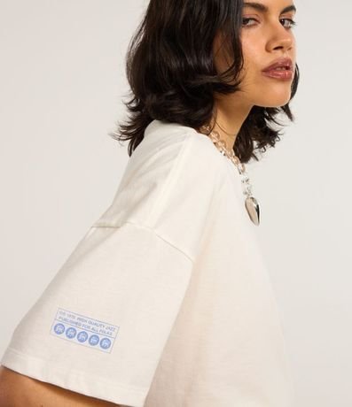 Remera Alargada en Algodón con Estampa Disco 4