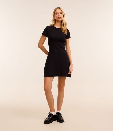 Vestido Corto en Rib Básico 2