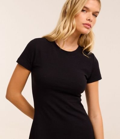 Vestido Corto en Rib Básico 3