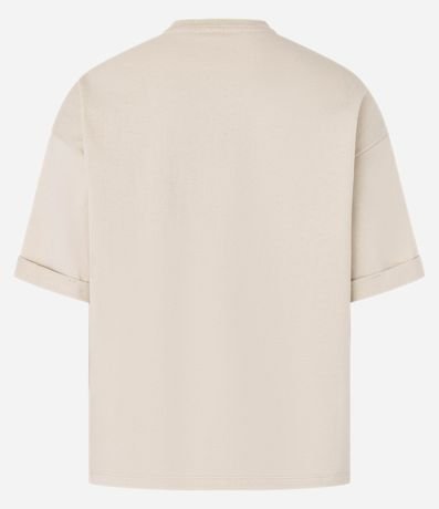 Remera Oversized en Algodón con Manga Dobrada 5