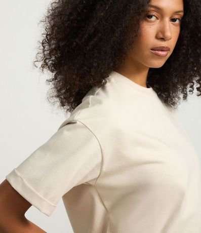 Remera Oversized en Algodón con Manga Dobrada 3