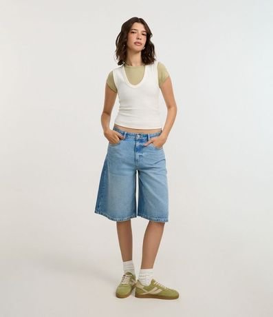 Blusa Básico en Rib con Escote V 2