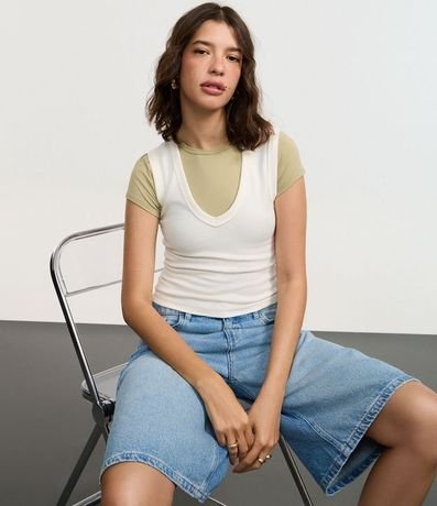 Blusa Básico en Rib con Escote V 4