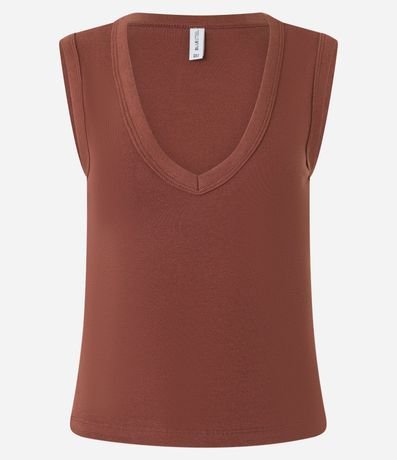 Blusa Básico en Rib con Escote V 7