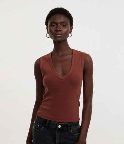 Blusa Básico en Rib con Escote V 6