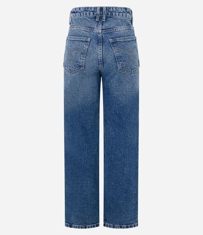 Pantalón Recto Comfort Cintura Alta en Jeans con Bolsillos 6