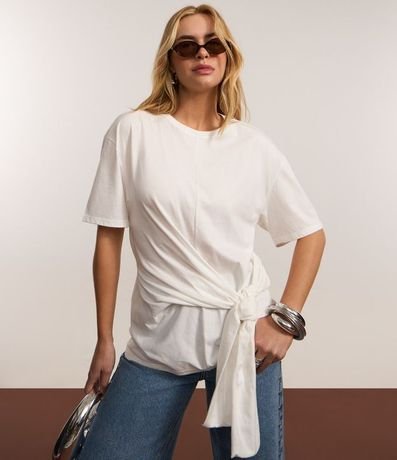 Blusa en Algodón con Lazo Delantero 4
