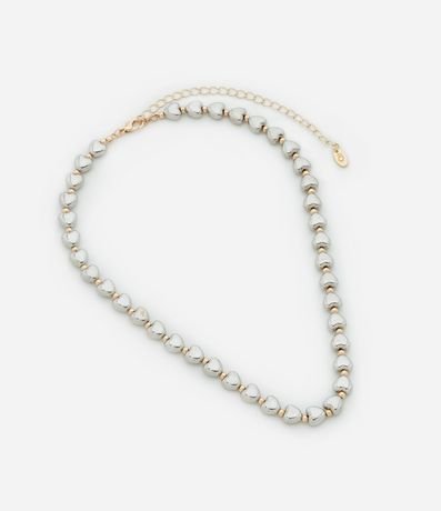 Collar Corto con Corazones y Esferas Bicolor 2