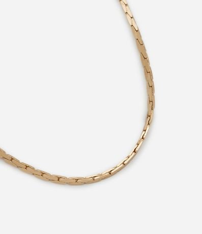 Collar Corto en Metal Diamantado