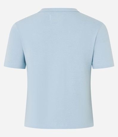 Blusa Básica Ajustada en Rib con Cuello Redondo 8