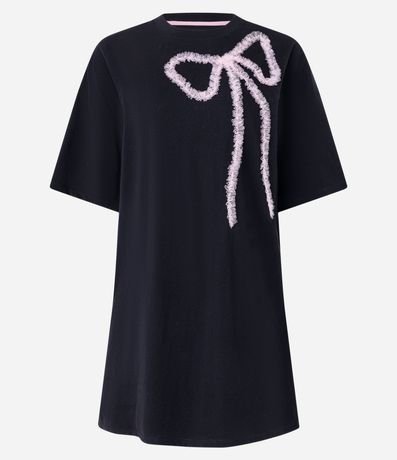 Camisón en Algodón con Lazo de Tule 3