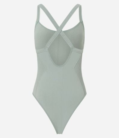 Body Seamless con Recorte Lateral Texturizado 5