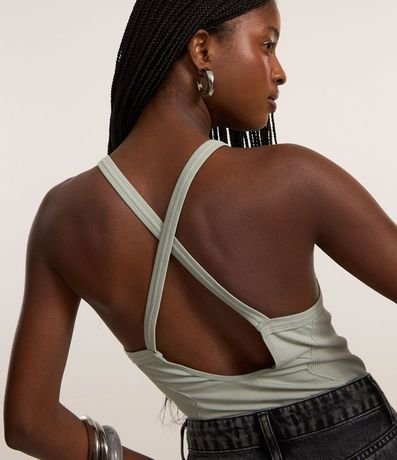 Body Seamless con Recorte Lateral Texturizado