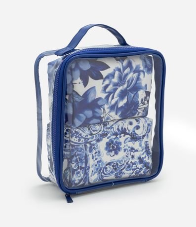 Kit 03 Néceser Grande y Rectangulares Médias Variadas con Estampa Floral 4