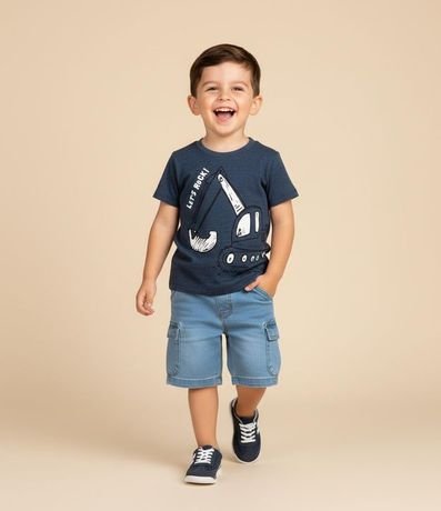 Remera Infantil con Estampado de Pequeño Tractor - Talla 1 a 6 años