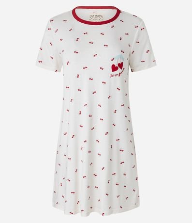 Camisón en Viscosa con Estampa de Cerezas 4