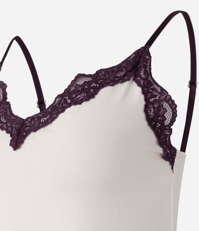 Pijama Short Doll en Viscosa con Bretel Fino y Detalle de Encaje 5