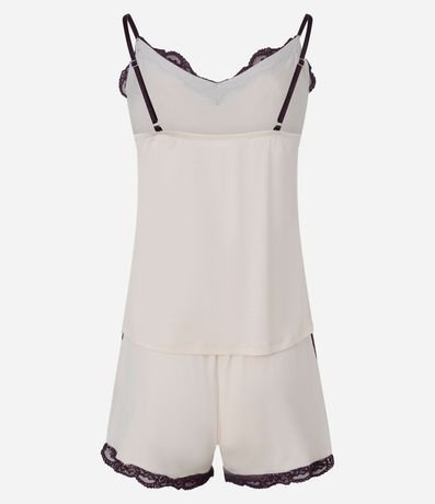Pijama Short Doll en Viscosa con Bretel Fino y Detalle de Encaje 6