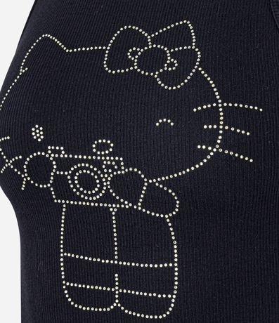 Pijama Short Doll en Rib con Estampa y Strass Hello Kitty 6