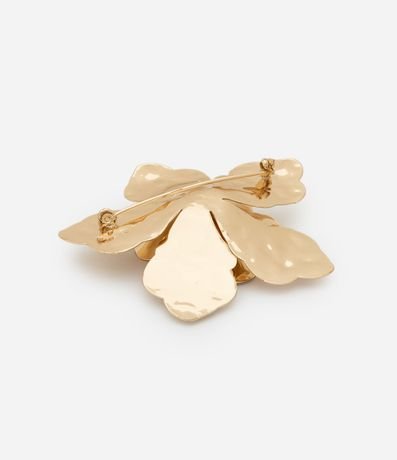 Broche de Metal con Forma de Flor Martillada 2