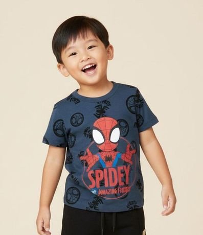 Remera Infantil en Algodón Estampa Spidey - Talle 2 a 6 años