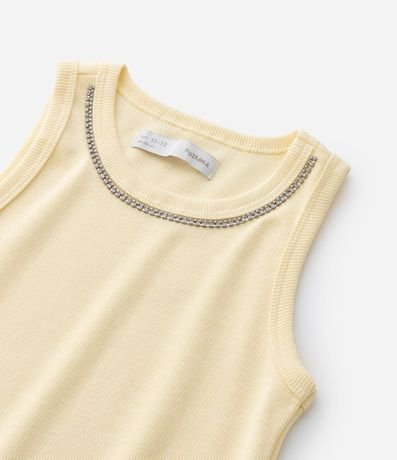 Musculosa Infantil en Rib con Brillos en el Cuello - Tam  5 a 14 años 6