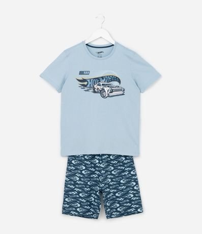 Pijama Infantil con Estampa Hot Wheels - Talle 7 a 14 años