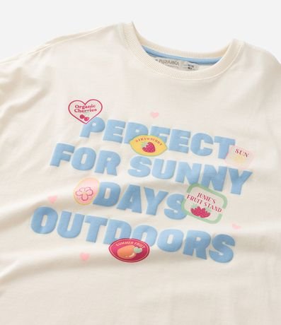 Remera Infantil Oversized con Estampa y Frufru - Talle 5 a 14 años 8