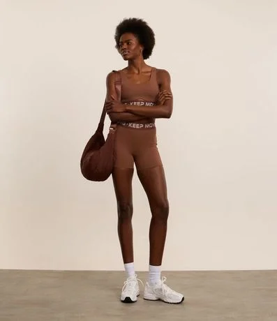 Bermuda Crossfiteira en Microfibra con Cintura Elástica Keep Moving