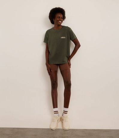 Remera Oversized Deportiva en Algodón Desteñido con Estampa Manhattan 2