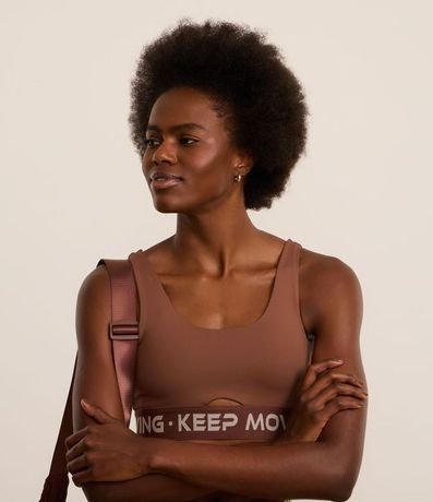 Top Deportivo en Microfibra con Copa Desmontable y Elástico Keep Moving