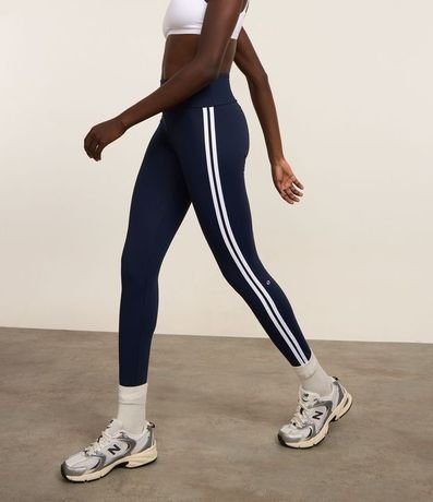 Pantalón Legging Deportiva en Microfibra con Friso Lateral Contrastante 2